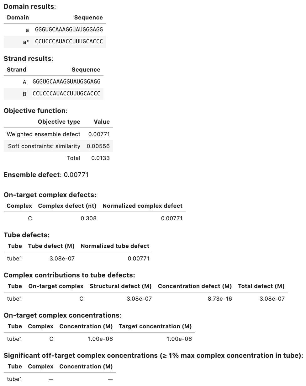 Design output